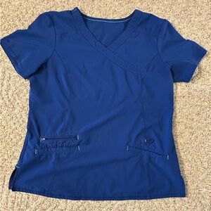 Scrubstar Blue Scrub Top Medium EUC